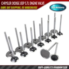 Intake & Exhaust Valves For 5.7L V8 HEMI 09-18 Chrysler Dodge Ram Jeep Charger