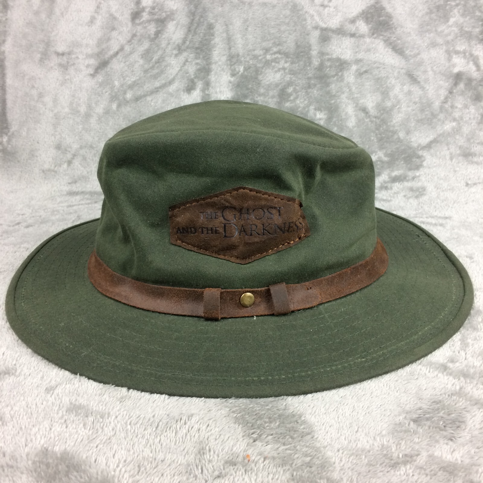 Waxed Canvas Bucket Hat with Leather Band Medium USA Made Custom Tin Cloth-image