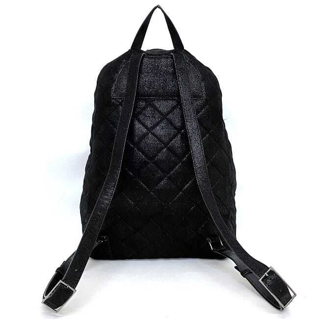 Mochila Stella McCartney Negra Plata Falabella Buen Estado Cadena Acolchada Foto 3 de 4