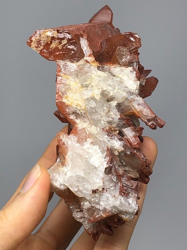Cristallo di quarzo rosso punto a grappolo Marocco 10,2 oz N37 - Foto 5 di 12