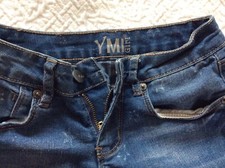 YMI Girls Denim Shorts with Star Print Size 8 in Perfect Condition