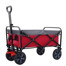 150L Collapsible Wagon Cart, 360lbs Heavy Duty Utility Garden Wagon with Wheels