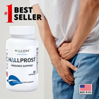 HALLPROST - Inflamed Prostate, Prostatitis, BPH, Urinary Function - 60 Capsules