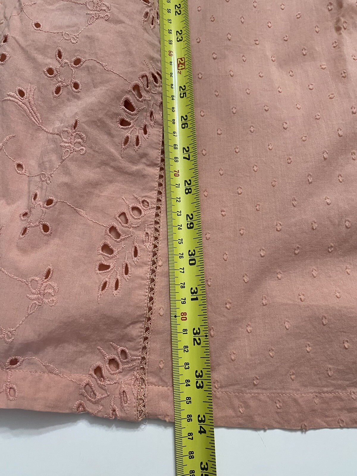 Universal Thread peach colored eyelet cotton dres… - image 5