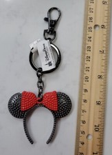 New With Tags Disney Keychain Minnie Mouse Ear Headband Bag Charm