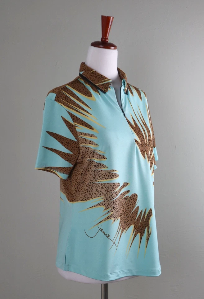JAMIE SADOCK $93 Slinky Stretch Athletic Zig Zag Print Top Size Small - Image 2 of 4