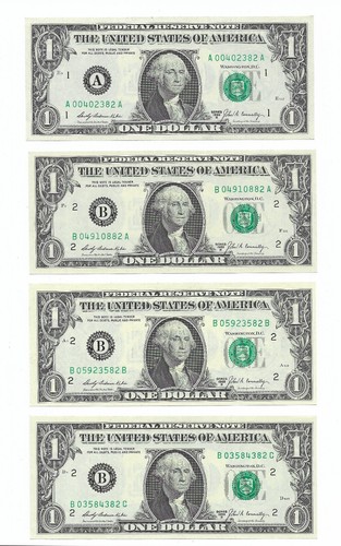 1969B $1 BLOCK Set. 23 Crisp & Uncirculated Banknotes. 22 Serial Numbers End 82 - Picture 2 of 13
