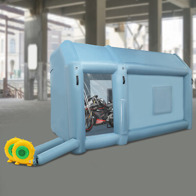 4m x2.5mx2.5m Inflatable Paint Booth Motorcycle Paint Tent Spray Booth w/Blowers