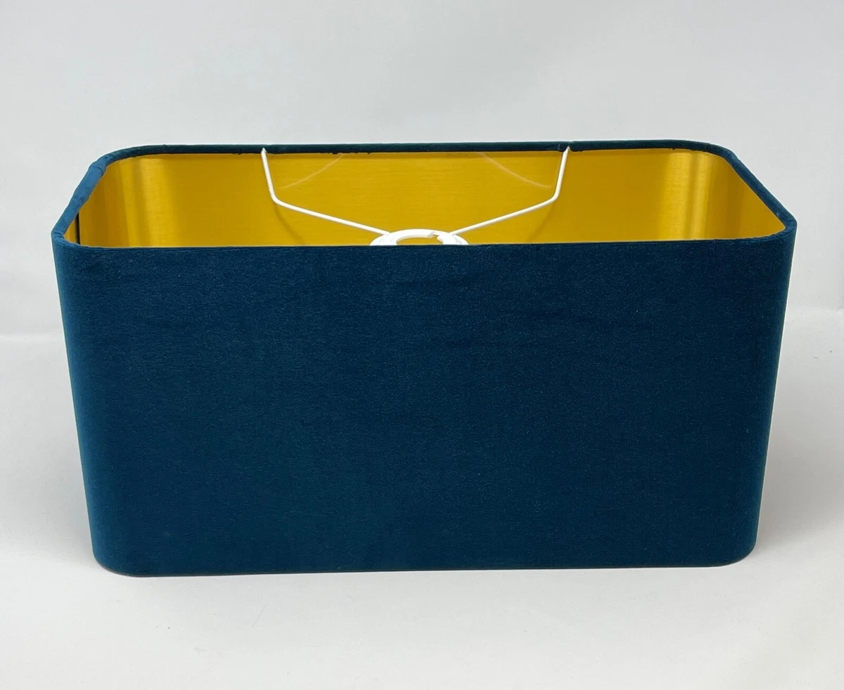 Blue rectangle lamp shade hotsell