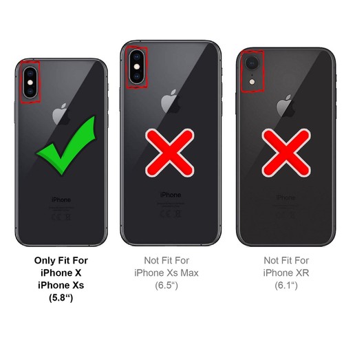 Étui à Clapet Pour Apple IPHONE X XS de Protection Portable Sac Rabattable Slim - Photo 7/7