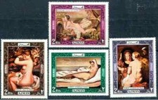 Ajman 1969 ☀ Art - painting nude - Rubens Renoir Corot ☀ MNH**