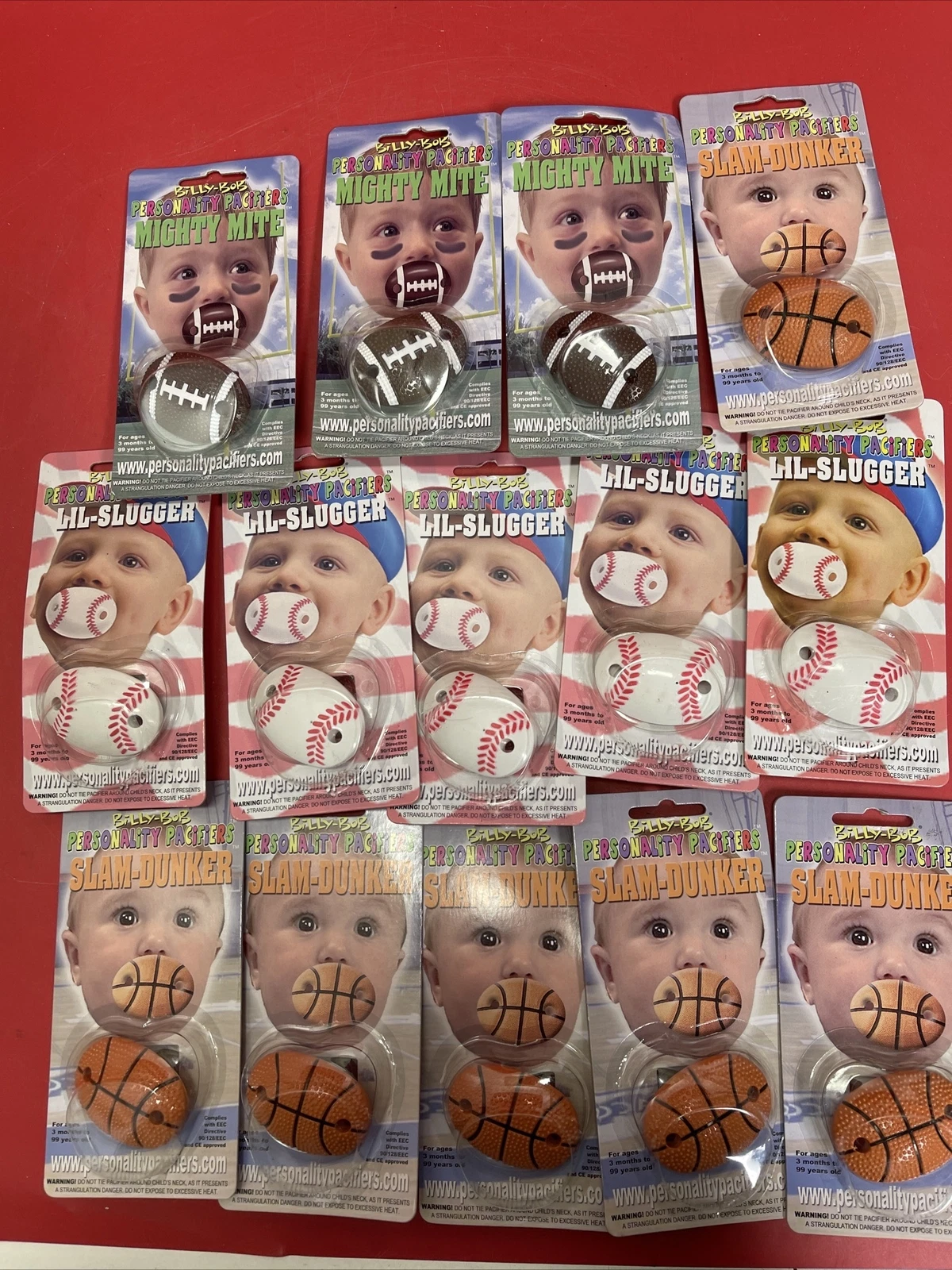 Billy-Bob Personality Pacifiers Slam Dunk Set of 14 Baby Pacifiers
Opens in a new window or tab