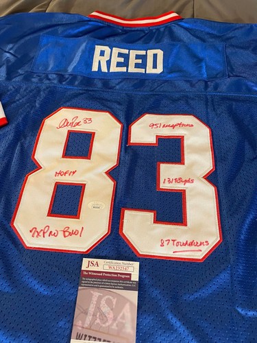 ANDRE REED Signed BUFFALO BILLS Jersey AUTO HOF 14 JSA COA 5 Inscriptions NICE $ - Picture 1 of 9