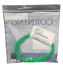 Corning Fiber Optic Jumper Cable 2F LC Duplex to SC Duplex 3M Green