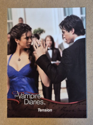 THE VAMPIRE DIARIES Season One Trading Card #53 Cryptozoic 2011 ''Tension''