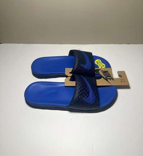 Nike Benassi Solarsoft Men's Size 12 Slides Sandals Midnight Navy 705474-440 - Picture 3 of 4