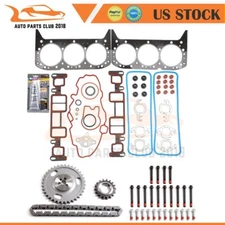 Cover Gasket Bolts Set W/ Timing Chain Kit Fits 96-98 GMC C1500 Chevrolet Astro