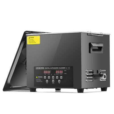 CREWORKS 10L Ultrasonic Cleaner Machine Titanium Steel with Degas & Gentle Mode