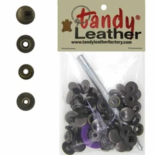 Tandy Leathercraft 7/16 Inch Line 20 Snap fastener kit CT.15 w/Tools - Gun