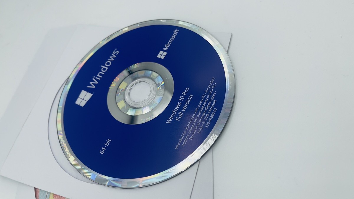 New Windows 10 PRO 64 bit CD with New license key & FREE Windows