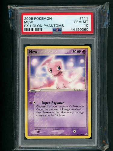 PSA 10 2006 Pokémon Mew Ex Holon Phantoms DVD Exclusive #111 Gem Mint Secret