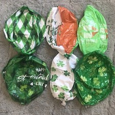 6 St. Patrick's Day Inflatable Balls Ornaments 9  Light Up Kiss Me I  m Irish    