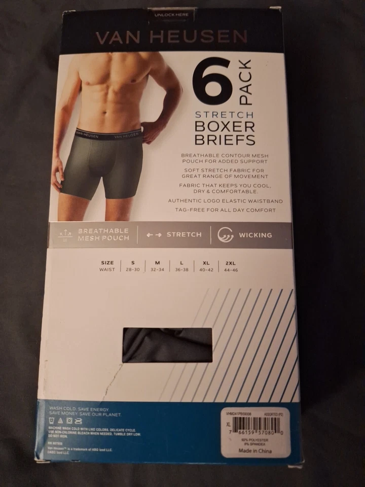 Paquete de 6 calzoncillos boxer elásticos Van Heusen Foto 2 de 2