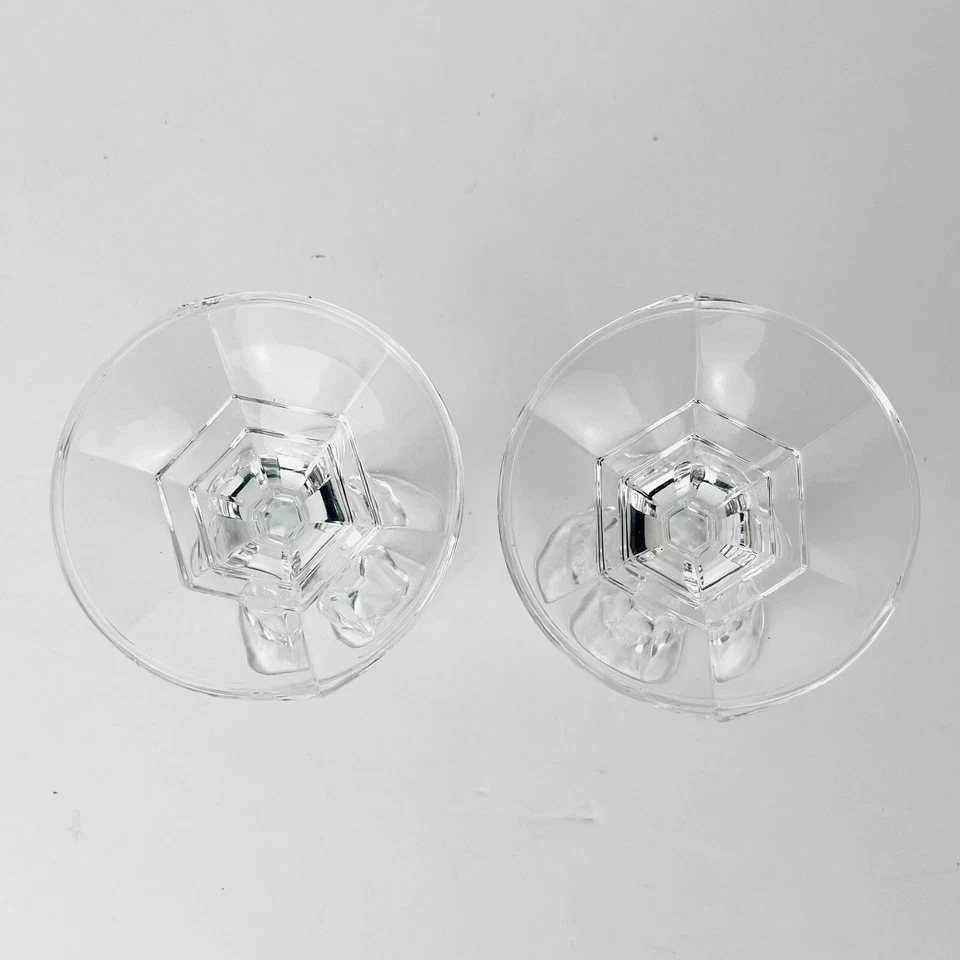 "Par de velas cónicas a juego de colección Libbey de cristal 4""" Foto 4 de 4