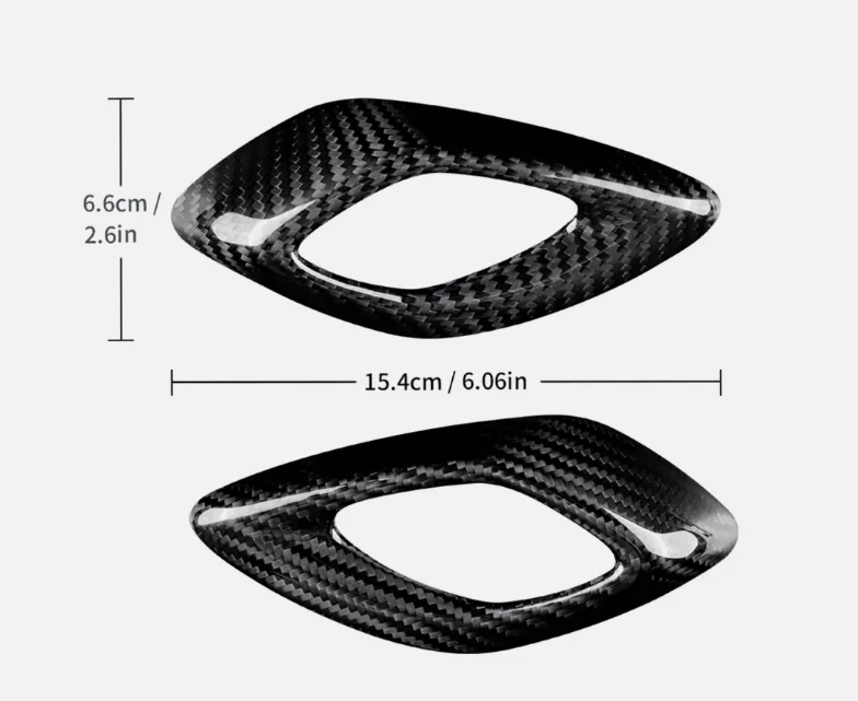 Cubierta de panel de manija de puerta de fibra de carbono REAL HARD negra para Chevrolet Camaro 16-23 Foto 3 de 4