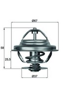 Thermostat KüHlmittel Mahle TX 21 80D FüR E28 E21 E12 BMW E30 Alpina E34 5Er 3Er