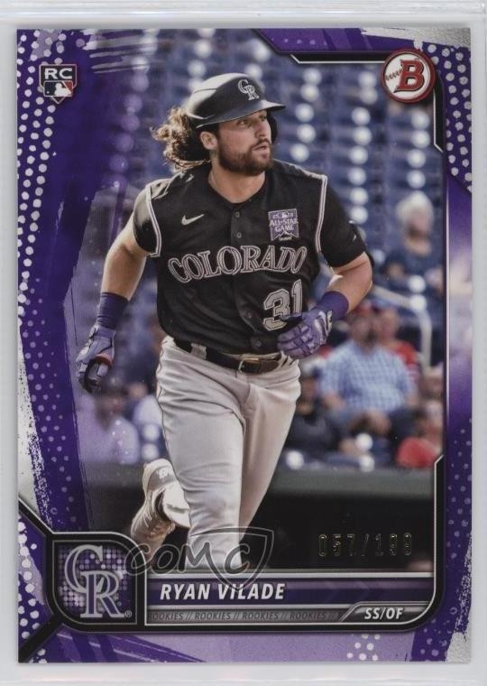2022 Bowman Purple Pattern Border 57/199 Ryan Vilade #100 Rookie RC 0wp8