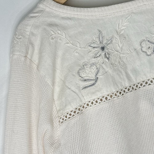 IDYLLWIND Miranda Lambert Waffel Henley Thermo Shirt Western Boho Neutral Gr. XL - Bild 20 von 23