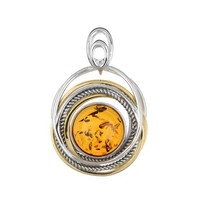 Cavill SilberanhäNger 2,65Ct Cognac Bernstein 925 Sterling Silber Damen