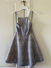 Blue Missguided skater lace dress - size 0, new never worn
