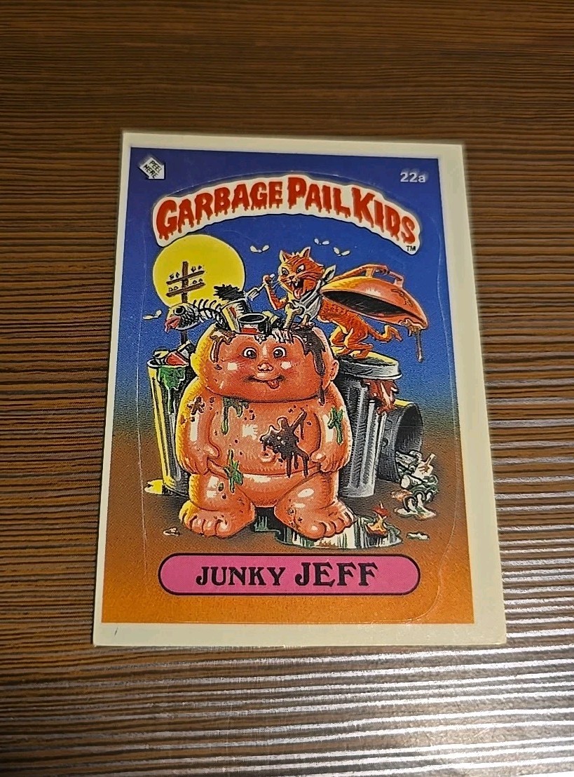 22a Junky Jeff Matte OS1 GPK 1985 Topps Garbage Pail Kids Series 1 USA EX