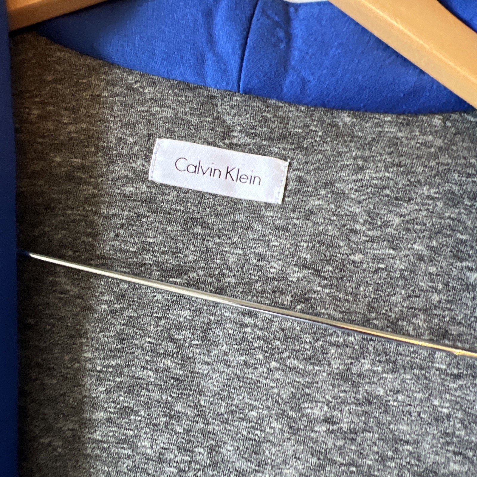 Calvin Klein M-L Neoprene Coat Royal  Blue 3/4 Sleeves/see Details thumbnail 7