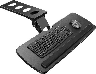 HUANUO Keyboard Tray Under Desk 360 Adj. Ergonomic Sliding 25''W x 9.8''D Black