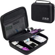 Diabetic Supplies Hard Travel Case, Diabetes Storage Bag for Glucose Meter, Insu