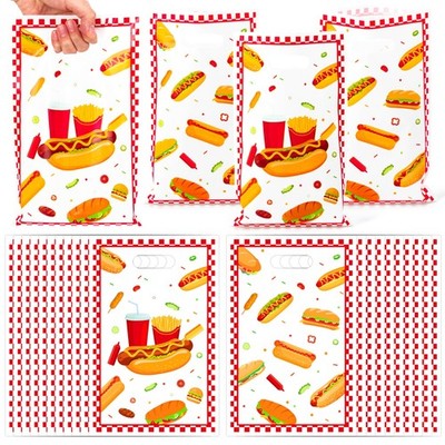 Hot Dog Party Favor Bag 50Pcs Hotdog Snacks Goody Candy Treat Gift Bag Delici...