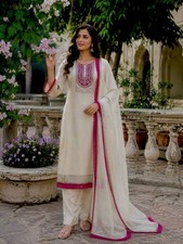 Ethnic Wear Heavy Lining Organza Salwar Kameez With Dupatta For Wedding
