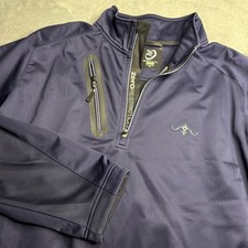 Zero Restriction Tour Series Men XL 1/4 Zip Golf Performance Pullover Blue Rain