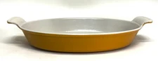 Le Creuset #28 Flame Orange Au Gratin Oval Open Baker Enamel Cast Iron Vintage