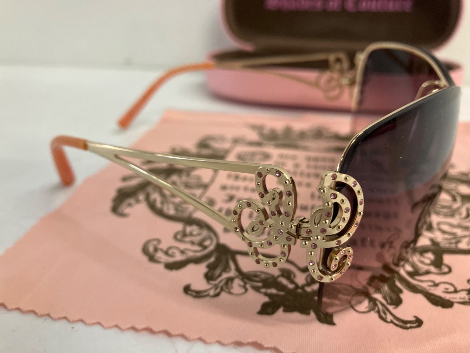 JUICY COUTURE Exotic Rimless Rectangular Sunglass… - image 3
