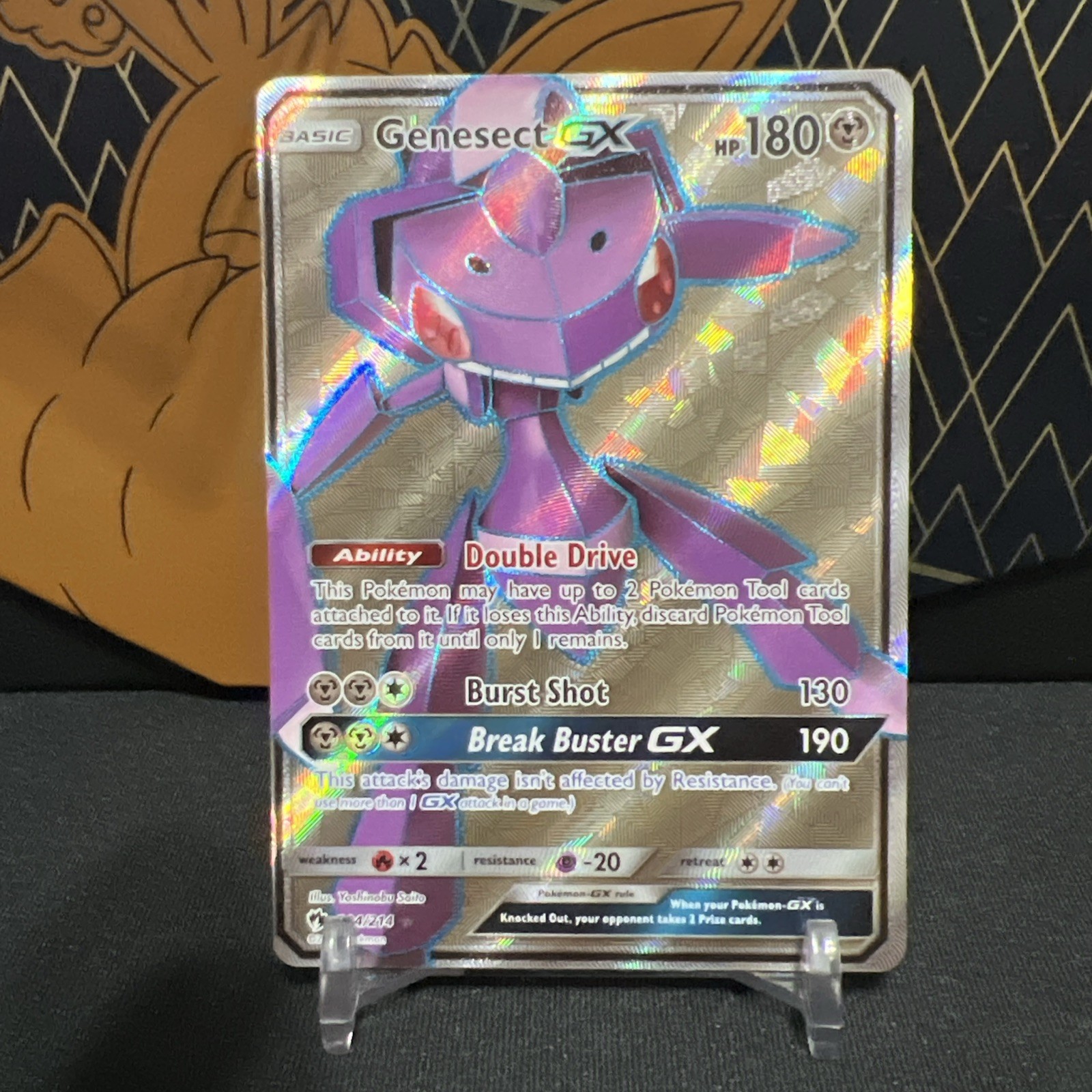Genesect GX - 204/214 - Pokemon Lost Thunder Sun & Moon Full Art Rare Card NM