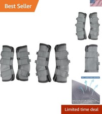 Horse Fly Boots Set of 4 - Non Slip Leg Protection for Donkey Mini Pony Draft...