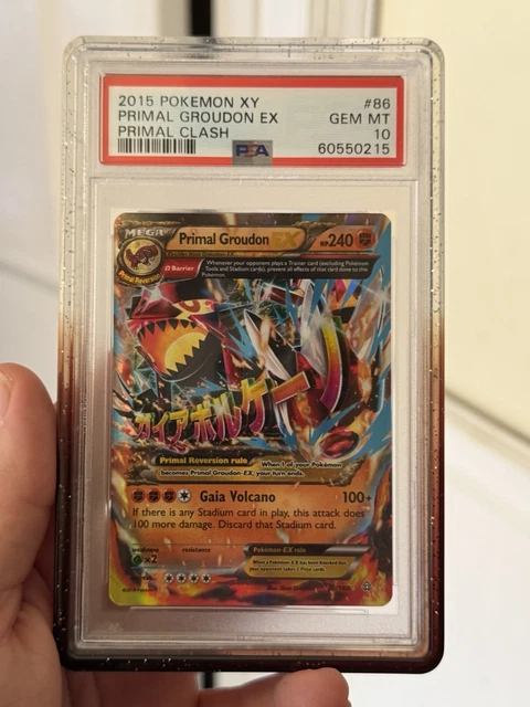 Primal Groudon EX 86/160 Full Art Holo XY Primal Clash 2015 PSA 10 Pop 70