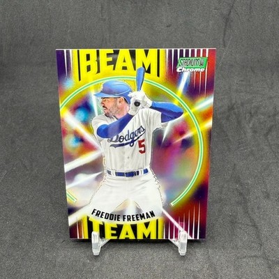 2022 Topps Stadium Club Chrome Beam Team Green Refractor /99 Freddie Freeman