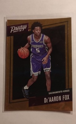 2017-18 Panini Prestige - Micro Etch Rookies De'Aaron Fox #5 Orange (RC) Kings