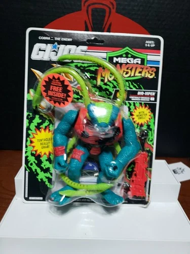 1992 G.I Joe Cobra Mega Monsters #7 Bio Viper Action Figure Vintage Sealed