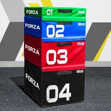 FORZA Soft Foam Plyometric Jump Box Sets [5 Options] | STACKABLE GYM PLYO BOX